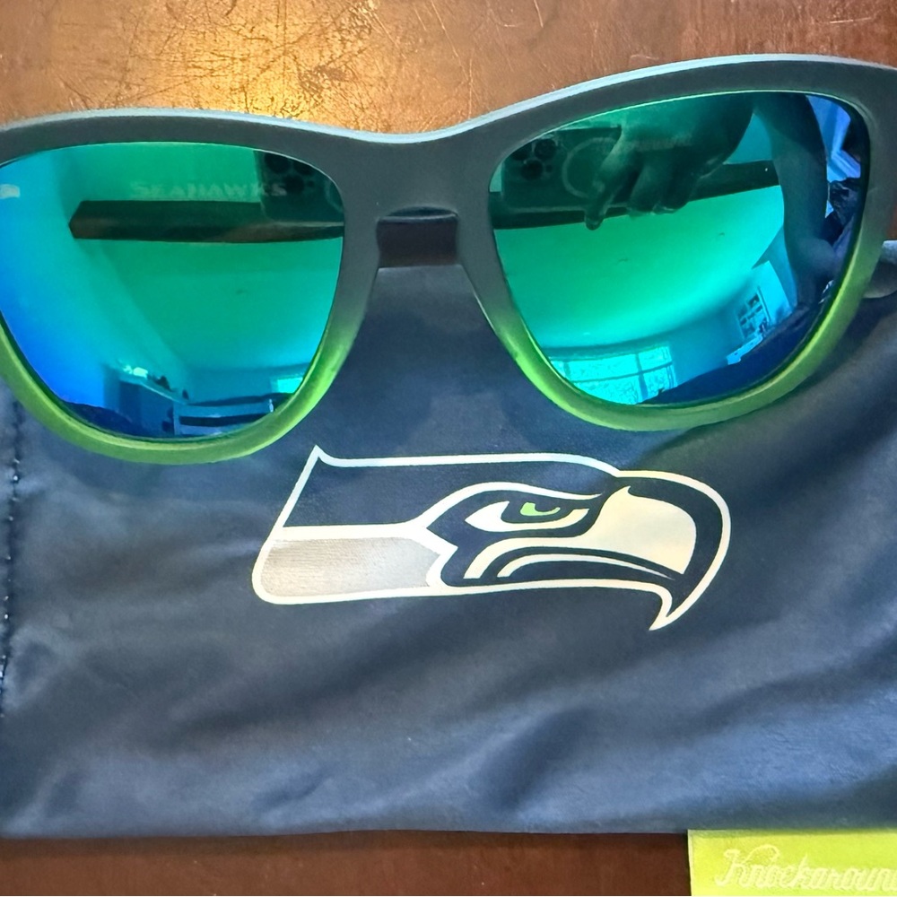 Seattle Seahawks Sunglasses with Green Lenses